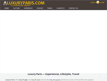 Tablet Screenshot of luxuryparis.com